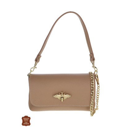 ABELLIA, BOLSO PEQUEÑO DE CUERO EN COLOR SÓLIDO