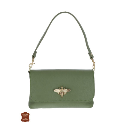 ABELLIA, BOLSO PEQUEÑO DE CUERO EN COLOR SÓLIDO