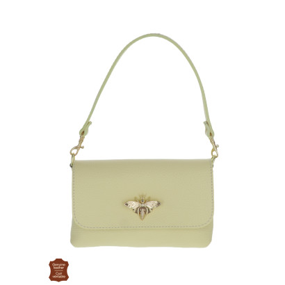 ABELLIA, BOLSO PEQUEÑO DE CUERO EN COLOR SÓLIDO