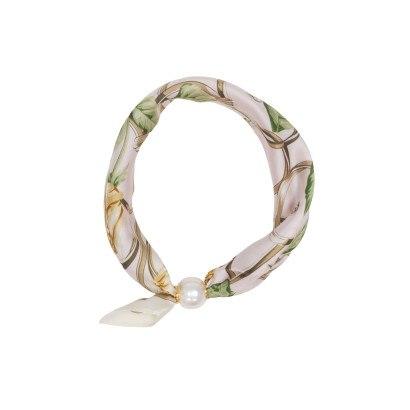 SCARF, MAGNET PEARL CLOSUR, BAROQUE STYLE PATTERN