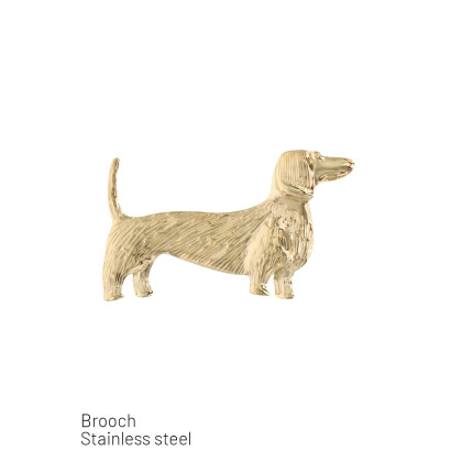 BROCHE EN ACIER EN FORME DE CHIEN