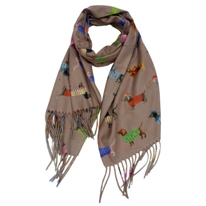 PAÑUELO TEJIDO CON ESTAMPADO LUNARES