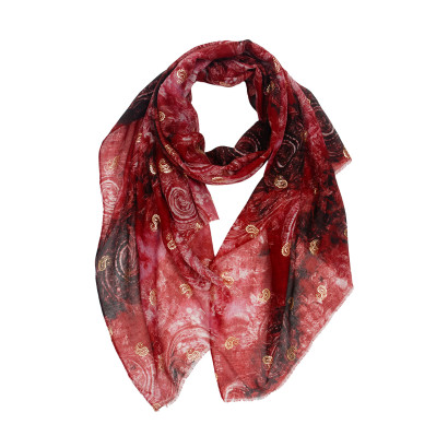 FOULARD À MOTIF PAISLEY ET IMPRIMÉ MÉTALLISÉ