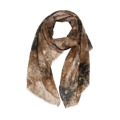 FOULARD À MOTIF PAISLEY ET IMPRIMÉ MÉTALLISÉ