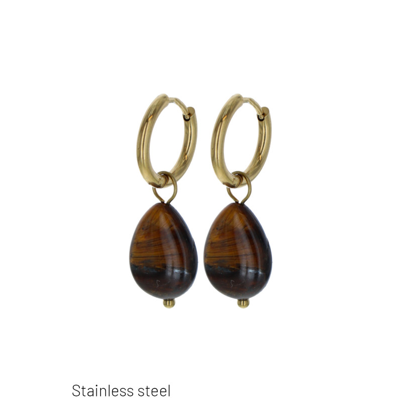 B.O. ACIER FERMOIRE CADENA, STRASS FORME DE GOUTTE