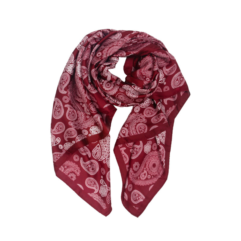 POLYSILK SCARF WITH PAISLEY PATTERN