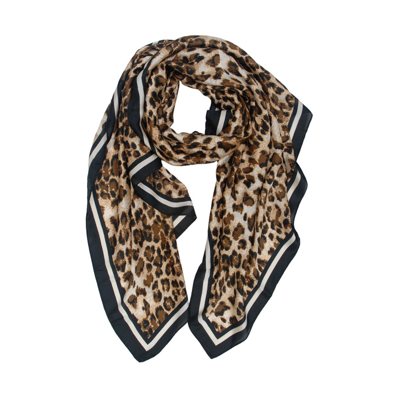 FOULARD POLYSILK AVEC MOTIF ANIMAL
