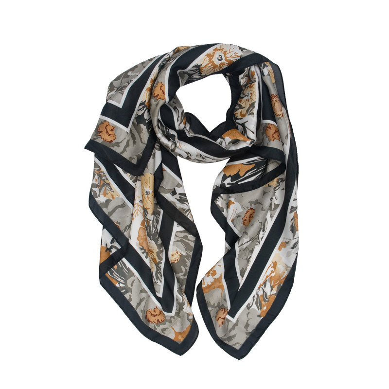 FOULARD POLYSILK AVEC MOTIF FLORAL