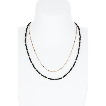 COLLAR CON 2 HILERAS, MULTI PERLAS AND COLLAR