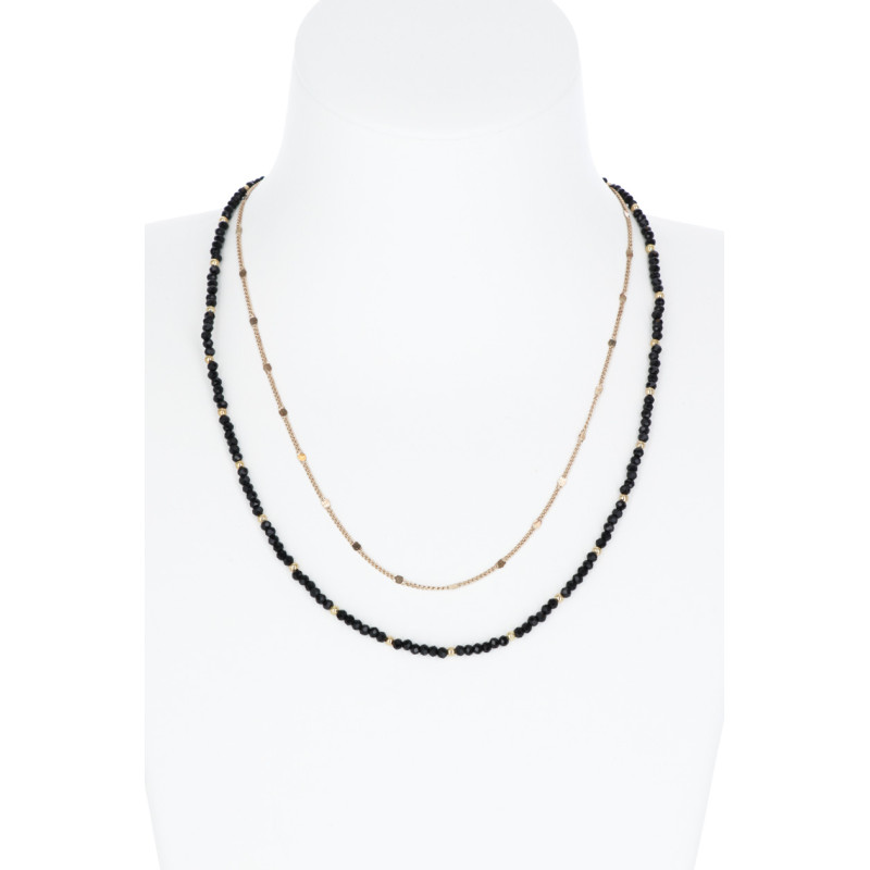 COLLAR CON 2 HILERAS, MULTI PERLAS AND COLLAR
