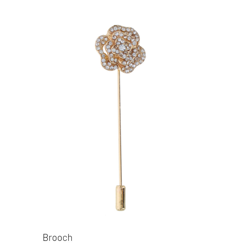BROCHE FORME DE FLEUR AVEC STRASS