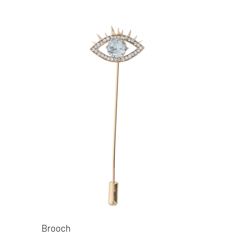 BROCHE FORME D'OEIL AVEC STRASS