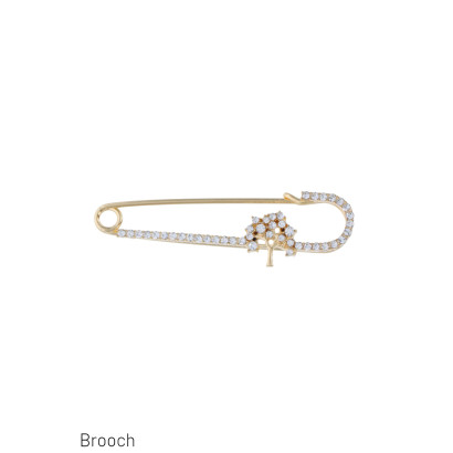ÉPINGLE NOURRICE AVEC ARBRE DE VIE ET STRASS