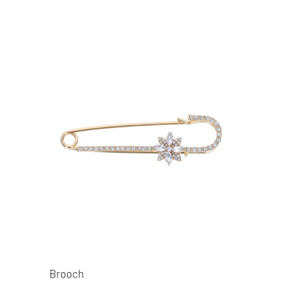 EPINGLE A NOURRICE AVEC FLEURS ET STRASS
