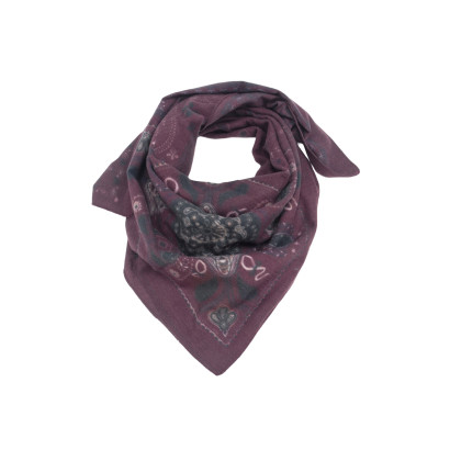 FOULARD CARRÉ EN POLY LAINE AVEC MOTIF PAISLEY
