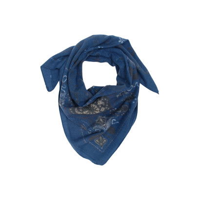 FOULARD CARRÉ EN POLY LAINE AVEC MOTIF PAISLEY