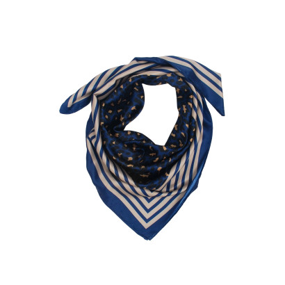 FOULARD CARRÉ EN POLYSILK À IMPRIME ANIMAL