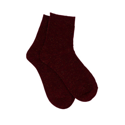 CHAUSSETTES CÔTELÉS DE COULEUR UNIE AVEC LUREX