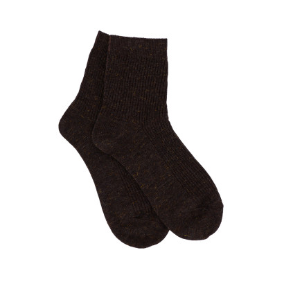 CHAUSSETTES CÔTELÉS DE COULEUR UNIE AVEC LUREX