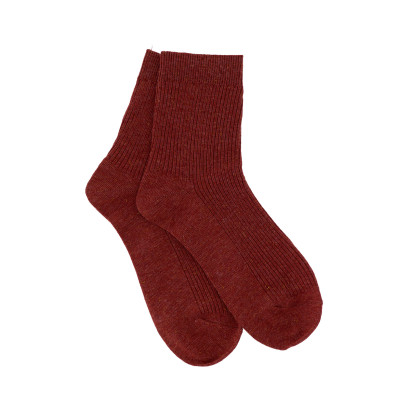 CHAUSSETTES CÔTELÉS DE COULEUR UNIE AVEC LUREX