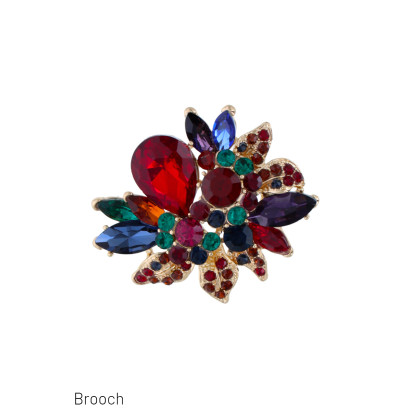 BROCHE FORME DE FLEUR AVEC STRASS