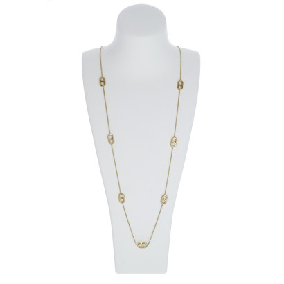 STEEL NECKLACE WITH LINK PENDANT