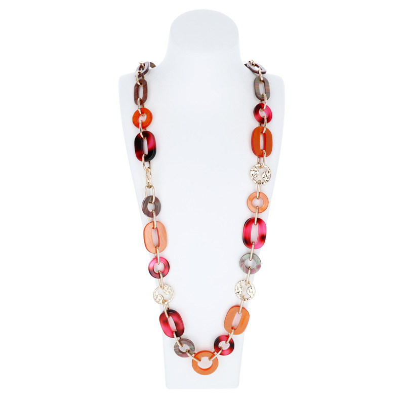 LANG HALSKETTING MET OVAL HARS HANGER