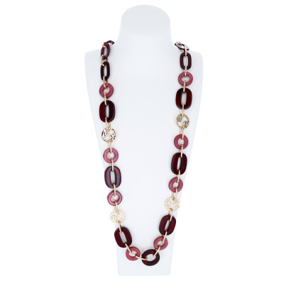 LANG HALSKETTING MET OVAL HARS HANGER