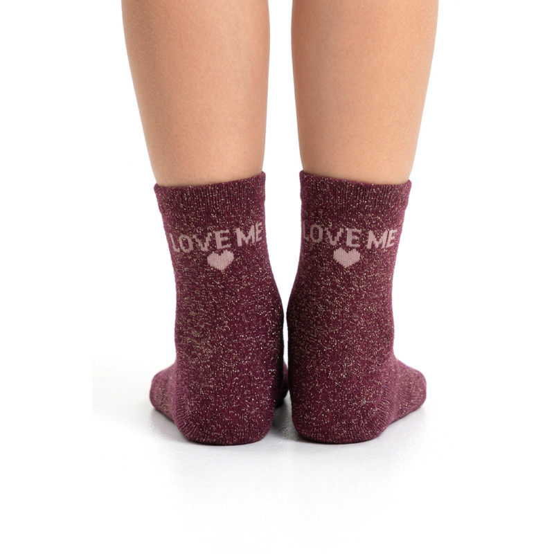 CHAUSSETTES AVEC LUREX: LOVE ME ET COEUR