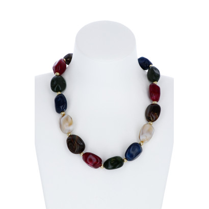 COLLIER PERLES EN RÉSINE DE DIFFRENT STYLE