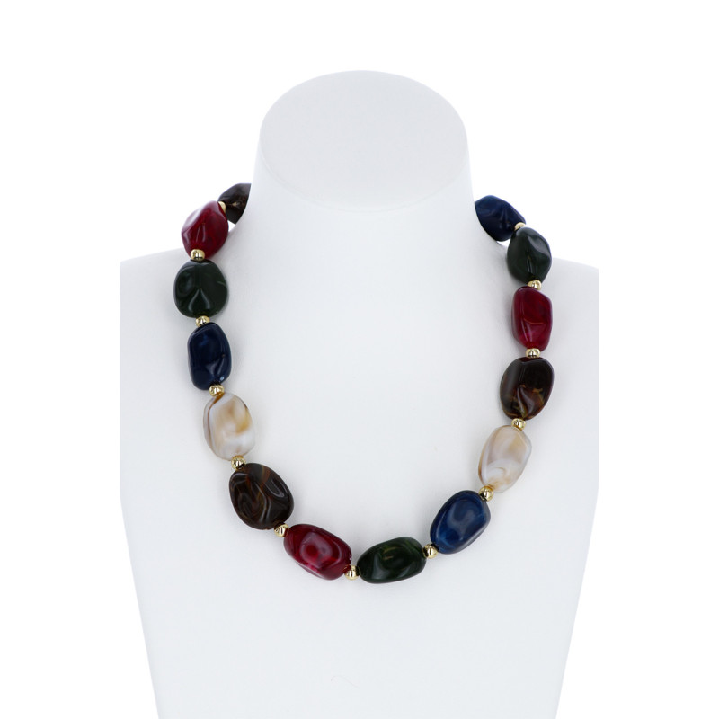 COLLIER PERLES EN RÉSINE DE DIFFRENT STYLE