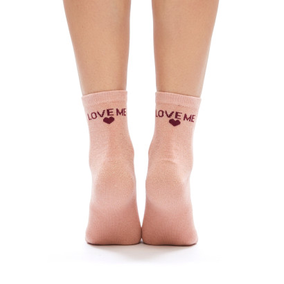 CHAUSSETTES AVEC LUREX: LOVE ME ET COEUR