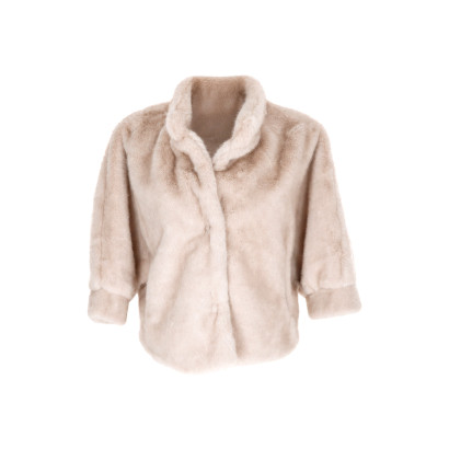 FAKE FUR JACKET, CLOSE WITH BUTTON, POCKETS