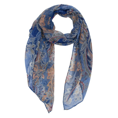 SCARF WITH FLOWERS PATTERN