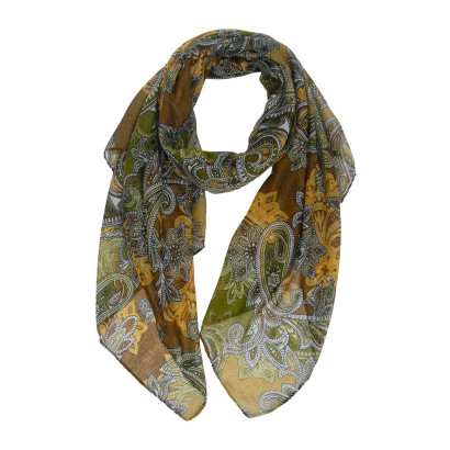 SCARF WITH FLOWERS PATTERN