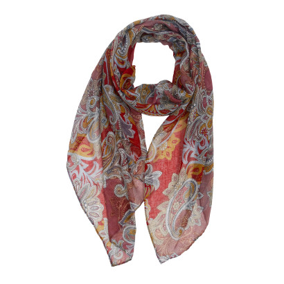 SCARF WITH FLOWERS PATTERN