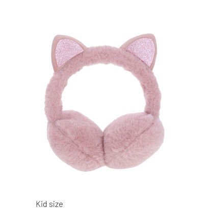 EARMUFF FUR IMITATION FOR KIDS WITH EARS, GLITTERS
