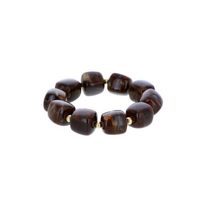 BRACELET ELASTIQUE AVEC PERLES EN RÉSINE
