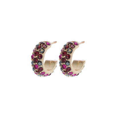 EARRINGS HALF MOON SHAPE WITH RHINESTONES
