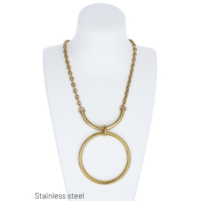 COLLIER À GROS MAILLONS ACIER