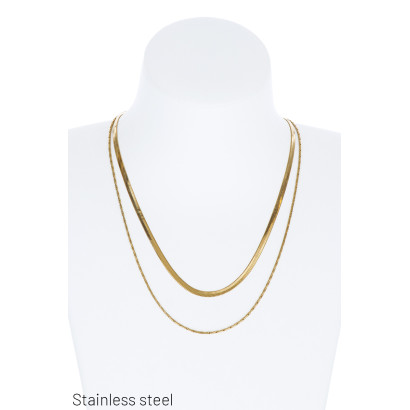 COLLIER EN ACIER EN CHAINE SERPENT