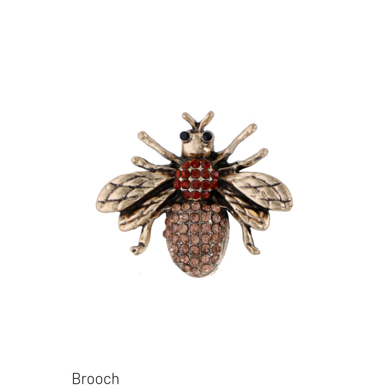 BROCHE AVEC ABEILLE ET STRASS