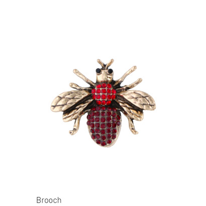 BROCHE AVEC ABEILLE ET STRASS