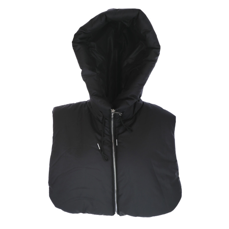 GEWATTEERDE HOOD MET ZIP