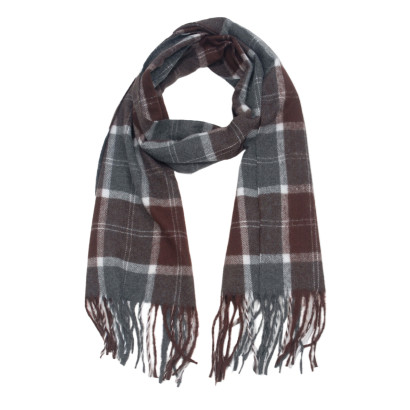 ÉCHARPE POUR HOMME LIGNÉ ET FRANGES