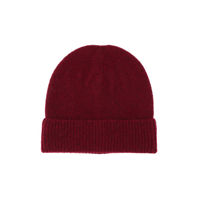BONNET TRICOTE DE COULEUR UNI AVEC REVERS