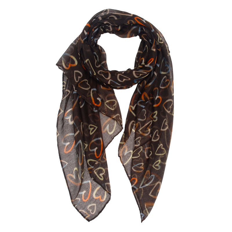 SCARF PRINTED HEARTS