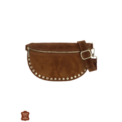 MATY, SAC BANANE DAIM AVEC CLOUS