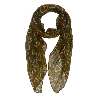 SCARF PRINTED HEARTS