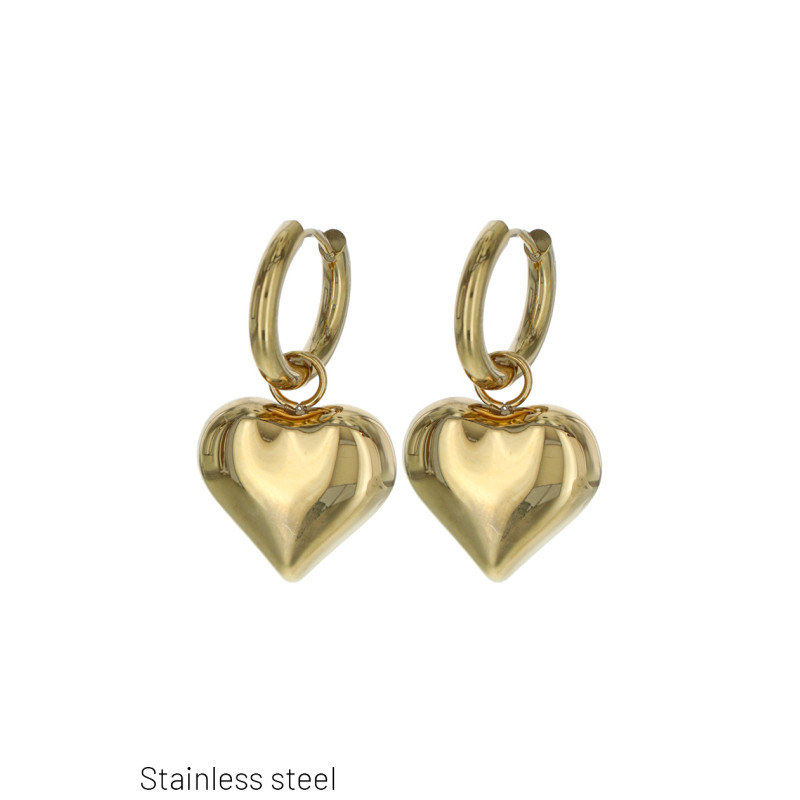 B.O ACIER AVEC PENDENTIF EN COEUR